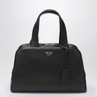 Prada Large black leather satchel bag