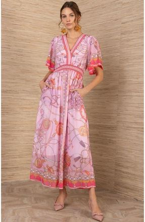 Hale Bob Neve Chiffon Dress in Pink at Nordstrom, Size Medium