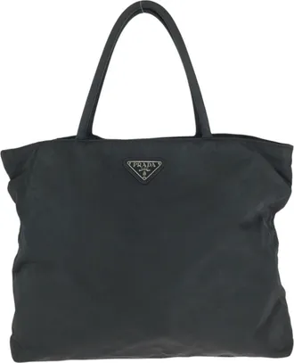 Prada Nylon Tessuto Triangle Logo Tote