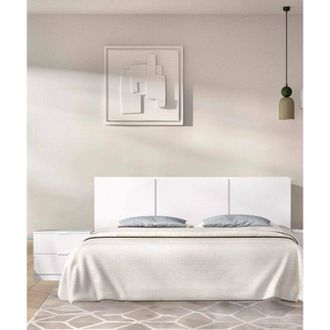 Dmora Cabecero De Cama Croda, Atr&aacute;s, Cabecero De Dormitorio, Reposacabezas, 157x34 H96 Cm, Blanco - Dmora
