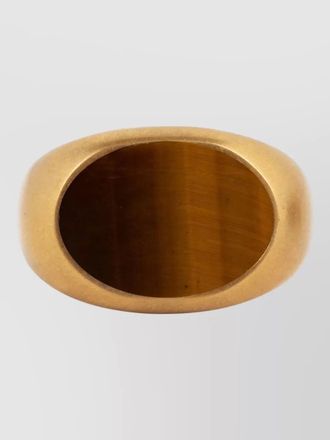 Dries Van Noten brass stone signet ring