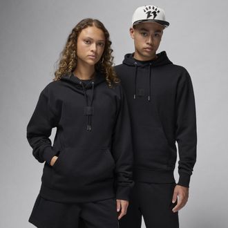 Nike Jordan Mens Jordan Flight Fleece Pullover Hoodie in Black | FV7247-010