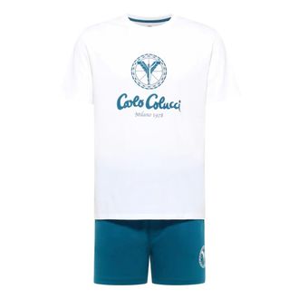 Carlo Colucci Carlo Colucci, Pyjamas, male, White, Size: 2XL Shorty Pyjama Set