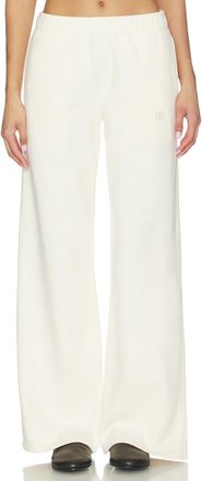 Anine Bing Kacey Monogram Sweatpants In Cream