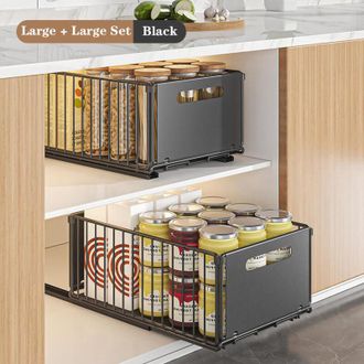OEM Cajones Deslizantes Para Cocina, 1 Caj&oacute;n Deslizante Para Armario, Cesta Para Caj&oacute;n, Organizador De Armario De Cocina, 38 Cm De Profundidad X 25 Cm De 