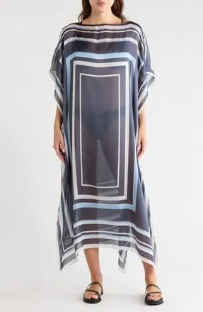 BCBGeneration Square Striped Duster in Navy at Nordstrom Rack
