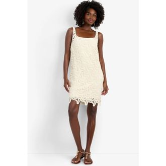 Trina Turk Aspire Lace Cotton Dress in Bonita Beige at Nordstrom, Size 14