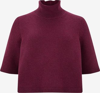 Alaia Kurzer Strickpullover mit kurzen Ärmeln