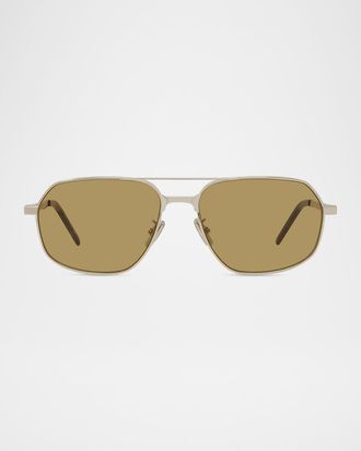 Givenchy Men & apos;s GV One Metal Aviator Sunglasses