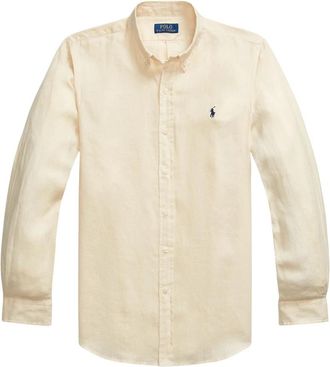 Ralph Lauren Casual overhemd - Heren - Casual Overhemden - Beige - S - Katoen - Overhemden