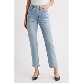 Frame Denim The Ruler High Waist Ankle Straight Leg Jeans in Dolly at Nordstrom Rack, Size 33