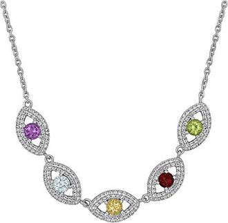 Rina Limor Silver 3.93 Ct. Tw. Gemstone Necklace