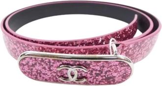 Chanel Pre-owned Belts, female, Pink, Size: ONE SIZE Pre-owned Vintage Plastic Belt