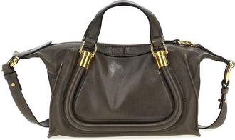 Chlo&eacute; Grey Paraty 24 Small satchel bag