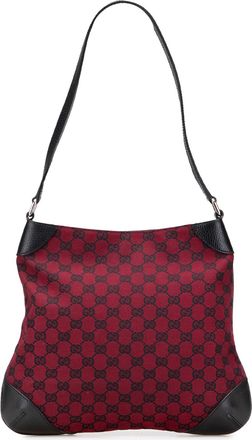 Gucci Pre-owned Womens Monogram Shoulder Bag - Dark Red Textile - One Size