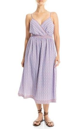 Max Studio Printed Woven Midi Dress in Cream/Blue Flutters at Nordstrom Rack, Size X-Small