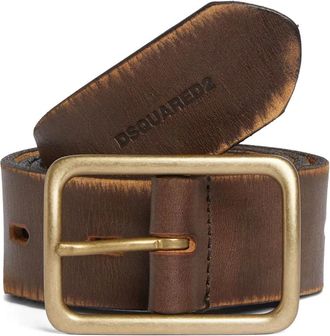 Dsquared2 leather belt - women - Leather/Zamak - 100 - Brown