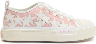 Amiri Court Low Appliquéd Leather Sneakers - White And Pink - 39 (IT39 / UK6)