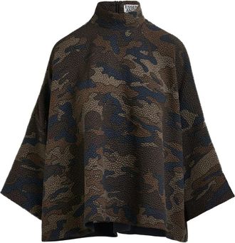 Essentiel Blusa con stampa camouflage - Marrone