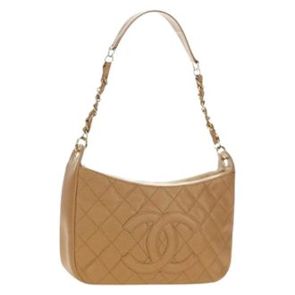 Chanel Pre-owned Vintage Shoulder Bag - Dames - Pre-owned - Beige - Maat: ONE Size Leer