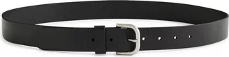 Madewell The Everyday Leather Belt in True Black With Nickel at Nordstrom, Size Xx-Large