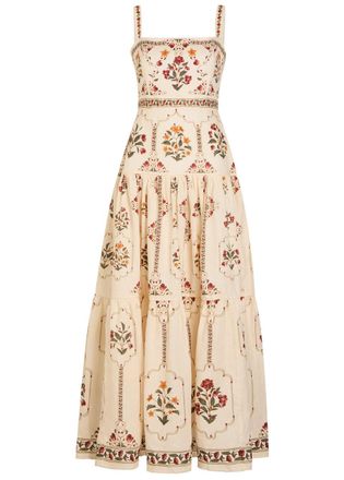Agua Bendita Lina Printed Linen Maxi Dress - Multicoloured - L (UK12)