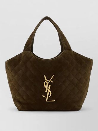 Saint Laurent icare medium leather tote bag