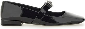Versace Black Slip On Ballet Flats