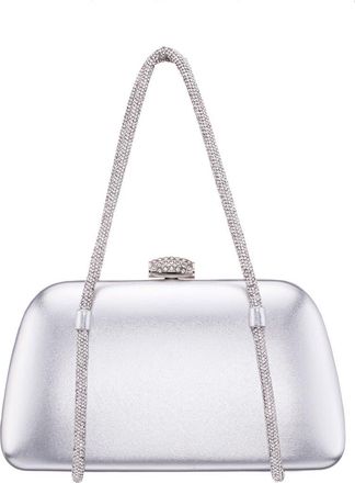 Nina Camara Frame Clutch in Silver at Nordstrom