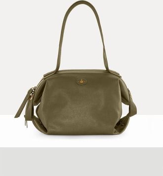 Vivienne Westwood Mara Medium Holdall Aniline Leather Khaki