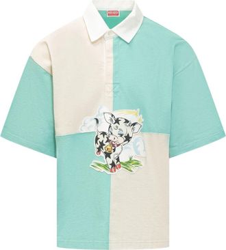 Kenzo Cartoon Relax Polo - Heren - Polos - Veelkleurig - S - Katoen - Tops