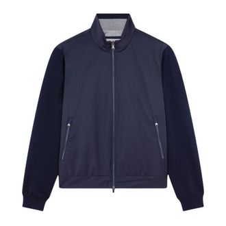 Paul & Shark Wollen Sweater met Volledige Rits - Heren - Zomerjassen - Blauw - 2XL - Wol - Jassen