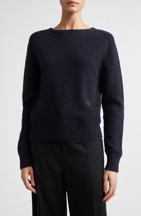 Johnstons of Elgin Cairn Donegal Cashmere Crewneck Sweater in Northscape Donegal at Nordstrom, Size X-Small