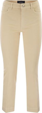 Max Mara Womens Enna - Denim Pants With Mini Flare Line - Orange Cotton - Size 27 (Waist)