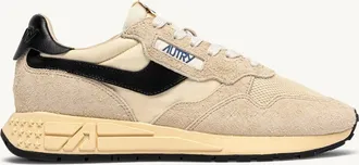 Autry REELWIND LOW SNEAKERS IN ECRU AND BLACK NYLON AND SUEDE