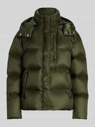 Polo Ralph Lauren Daunenjacke mit abnehmbarer Kapuze in Oliv, Gr&ouml;&szlig;e XL