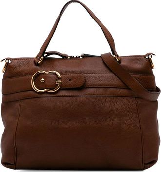 Gucci Borsa a tracolla Ride media in pelle con manico 2016-2025 - Marrone