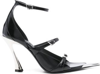 MUGLER Leren sandalen - Zwart