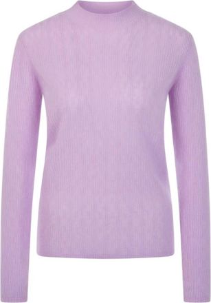 Marc Cain Fijne Gebreide Pullover - Dames - Ronde hals truien - Paars - XL - Truien & Vesten