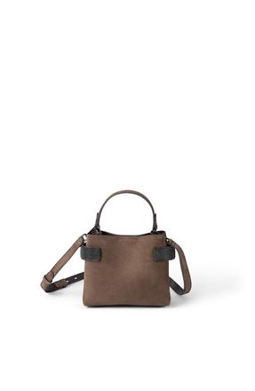 Brunello Cucinelli Small Top-Handle Essence bag in Brown at Nordstrom