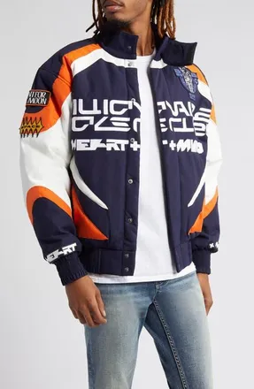 Billionaire Boys Club Space Suit Oversize Racer Jacket in Maritime at Nordstrom, Size Large