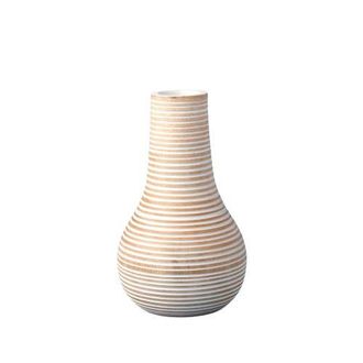 Be Home Striped Kiln Wood Bulb Vase in White at Nordstrom