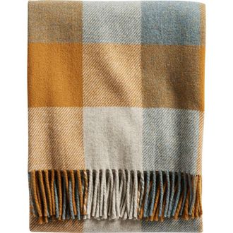 Pendleton Washable Wool Throw Blanket in Shale/Copper at Nordstrom