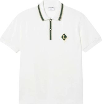Lacoste Polo shirt a vestibilit&agrave; classica con stemma Made in France - - Tops - Uomo - Bianco - L