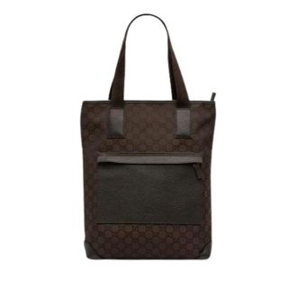 Gucci Pre-owned Tote Bags, female, Brown, Size: ONE SIZE Pre-owned Canvas Tote Bag