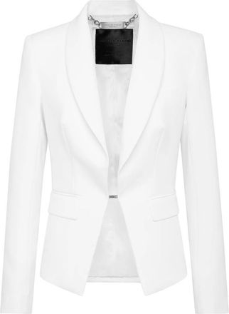 Philipp Plein Cady Bolero - Dames - Blazers - Wit - L - Leer - Jassen