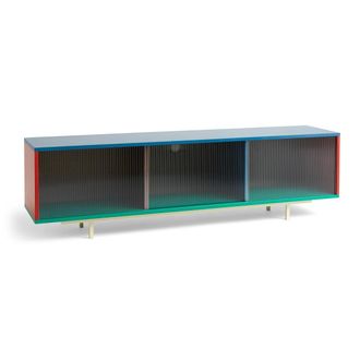 HAY Colour Cabinet L mit Glast&uuml;ren, 180 x 51 cm, mehrfarbig (freistehend)