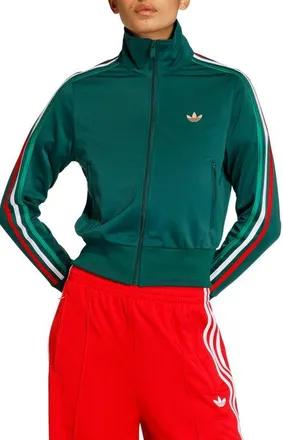 adidas Originals Firebird Recycled Polyester Track Jacket in Team Green/white/scarlet at Nordstrom, Size X-Small