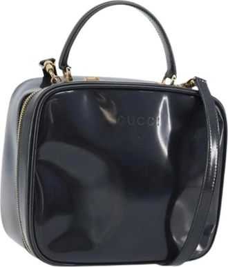 Gucci Pre-owned Vintage Hand Bag - Dames - Vintage Handtas - Blauw - ONE Size - Leer - Vintage