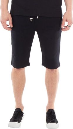 Balmain Cotton Shorts With Flocked Balmain Paris Logo, Size Medium